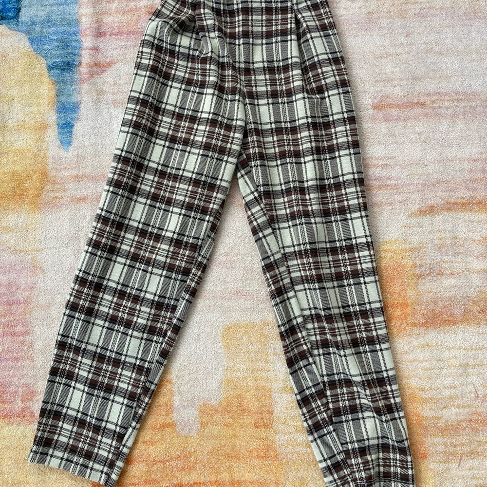 Free People Plaid Trousers